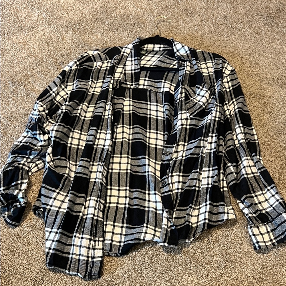 Wild Fable Monochrome Checkered Top